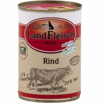 Landfleisch Wolf Dose 100% vom Rind 400g