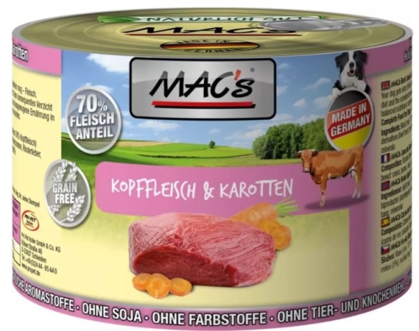 MACs Kopffleisch & Karotten 200 g