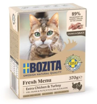Bozita Feline Häppchen in Soße mit Huhn & Pute 370g