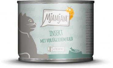 Mjamjam Katze Insekt Kalb 200g