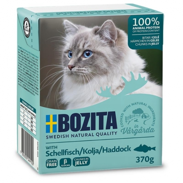 Bozita Feline Häppchen in Gelee mit Schellfisch 370g