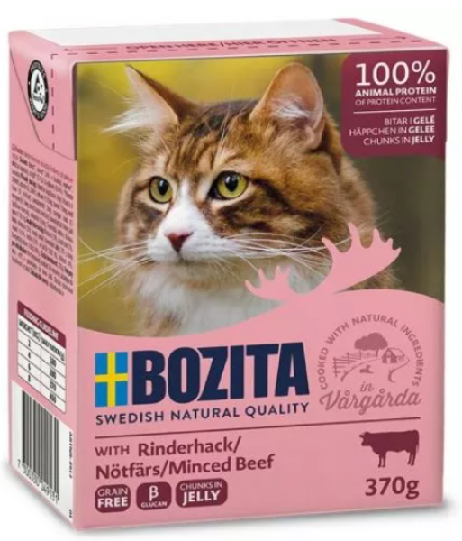 Bozita Feline Häppchen in Gelee mit Rinderhack 370g