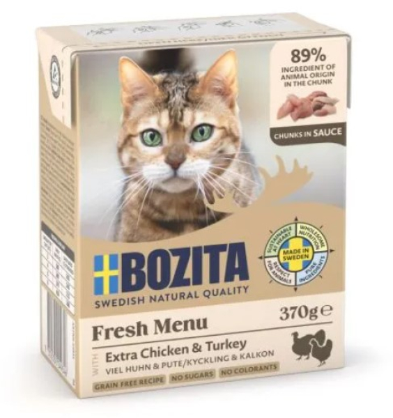 Bozita Feline Häppchen in Soße mit Huhn & Pute 370g