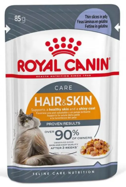 Royal Canin Frischebeutel Hair & Skin in Gelee Multipack 12x85g
