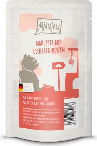 Mjamjam Katze Mahlzeit mit Herz 125g