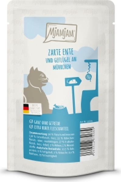 Mjamjam Katze Ente Geflügel 125g