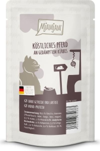 Mjamjam Katze Pferd Kürbis 125g