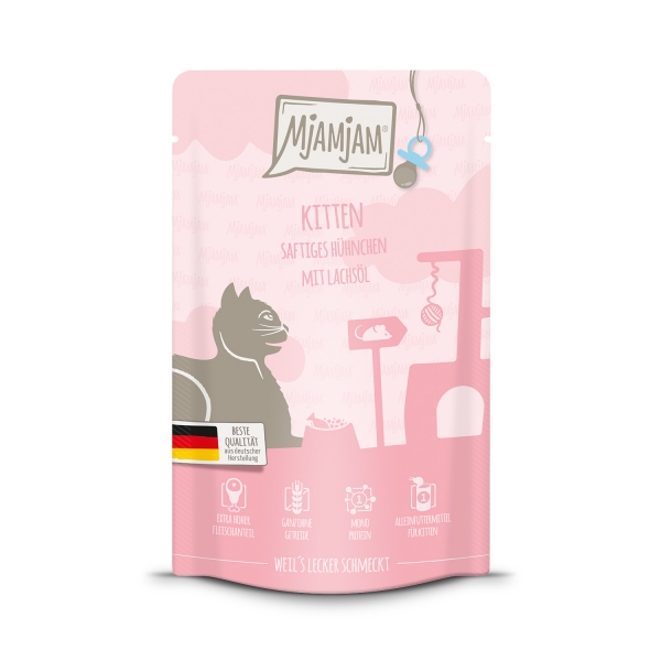 Mjamjam Kitten Huhn Lachsöl 125g