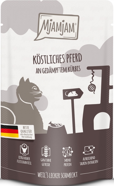 Mjamjam Katze Pferd pur 125g