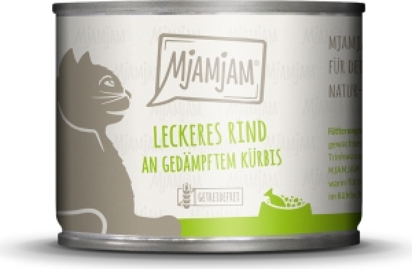 Mjamjam Katze Rind Kürbis 200g