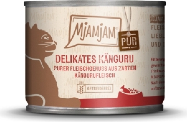 Mjamjam Katze Känguru pur 200g