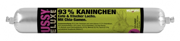 Fleischeslust Kaninchen, Ente & frischer Lachs mit Chia-Samen 100g