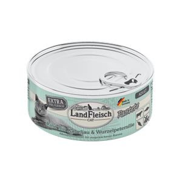 Landfleisch Cat Adult Pastete Rind, Kabeljau, Wurzelpetersilie 100 g